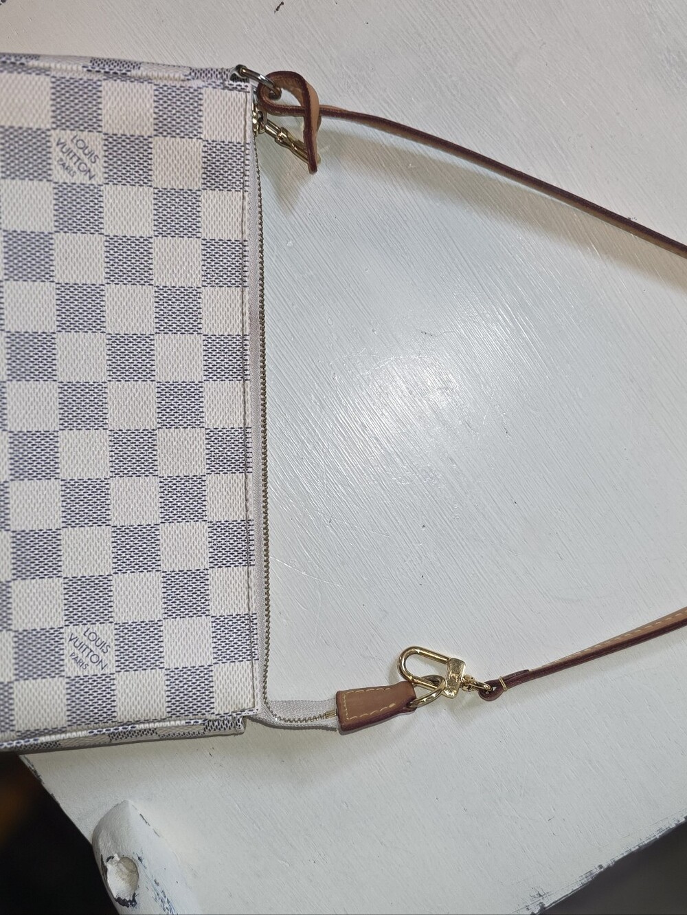 2013 NM LOUIS VUITTON AZUR POCHETTE ACCESSOIRIES CA0183 EXCELLENT - Picture 3 of 16